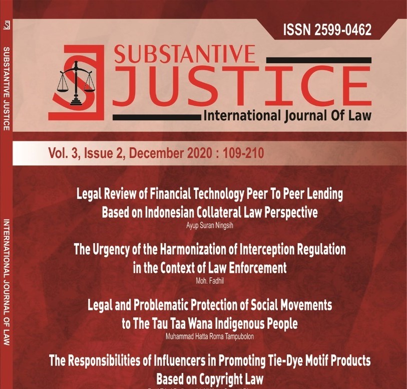 Subtantive jurnal fakultas hukum UMI